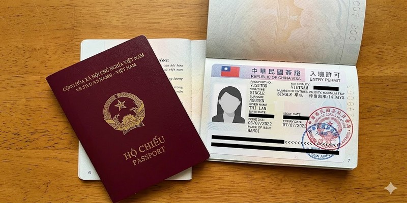 Visa Đài Loan trên hộ chiếu Việt Nam